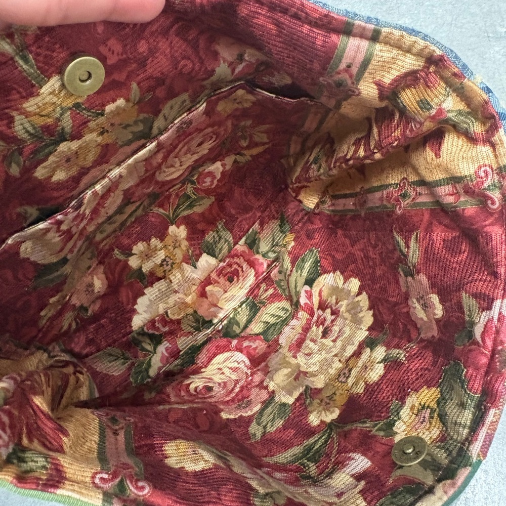 Vintage Handmade Patchwork Tie Dragonfly Shoulder… - image 3